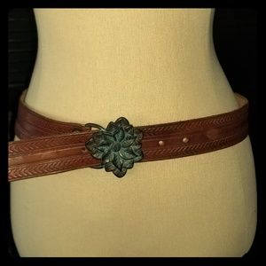Brown leather belt